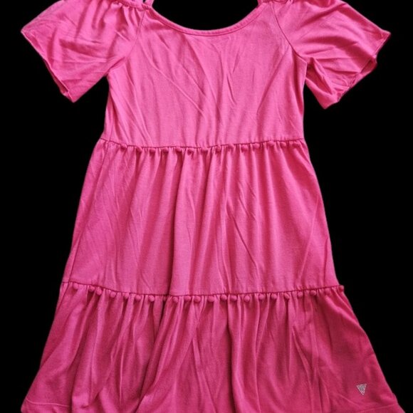 * GUESS Pink Boho Open Shoulder Sundress Girls Size 14 - Picture 5 of 6